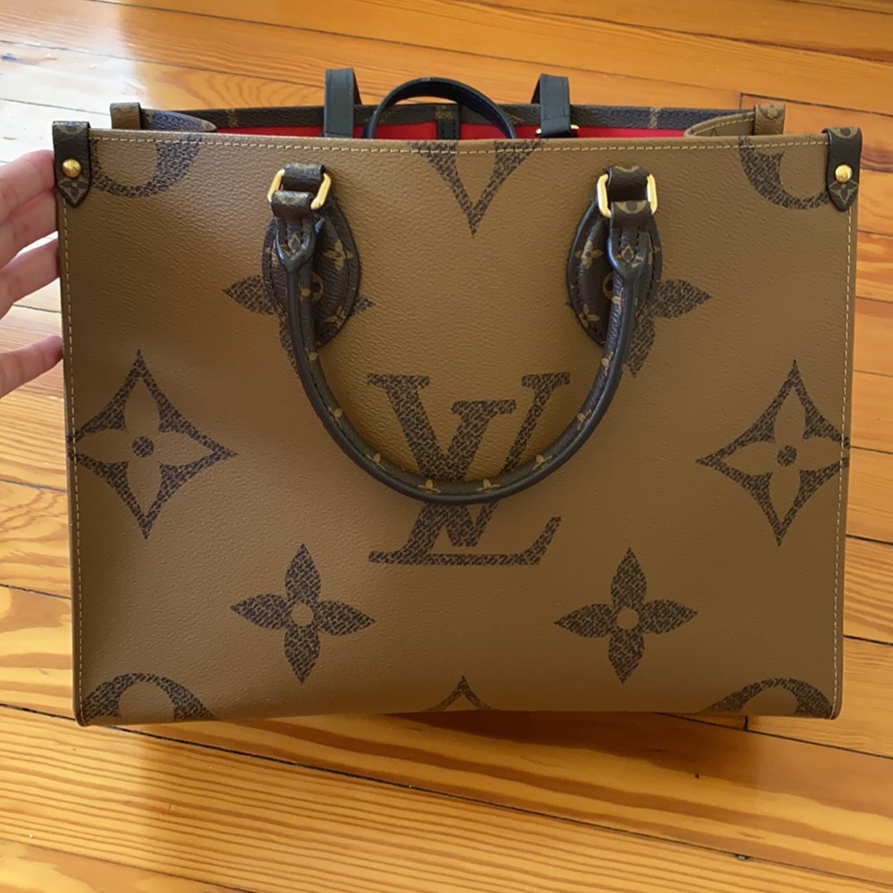 Louis Vuitton Tan and Brown Monogram Tote